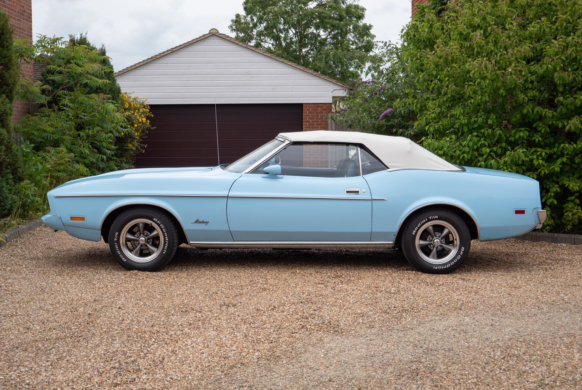 Rear view of Mustang